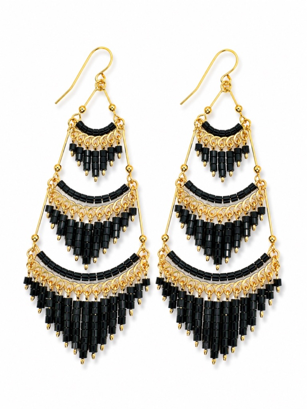 Monaco Noir Chandelier Earrings